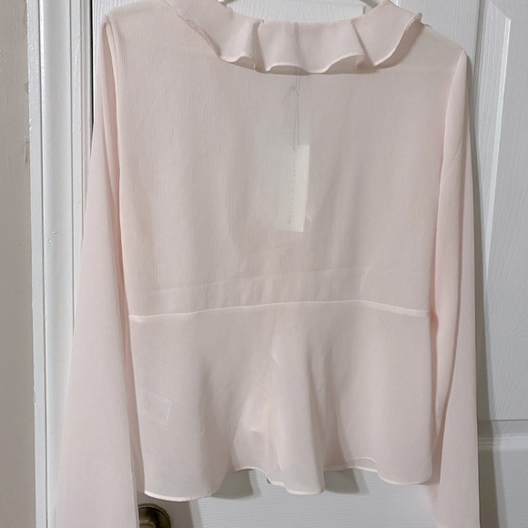 Tied Sheer Blouse. NWT - Picture 3 of 10